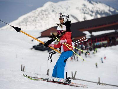 rodinná lyžovačka v Snilovskom sedle v lokalite Chleb